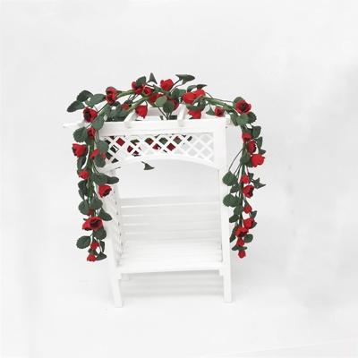 1:12 Mini huis speelgoed simulatie Rose string voor ezel Swing tuin scène (willekeurige kleur levering)