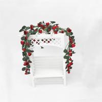 1:12 Mini huis speelgoed simulatie Rose string voor ezel Swing tuin scène (willekeurige kleur levering)