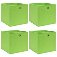 VidaXL Opbergboxen 4 st 32x32x32 cm stof groen