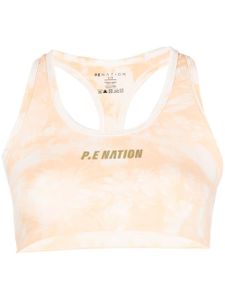 P.E Nation brassière de sport à motif tie dye - Orange