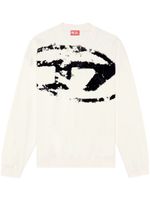 Diesel sweat en coton S-Boxt à logo floqué - Blanc