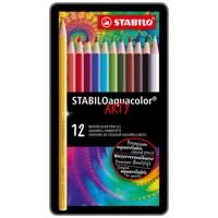 Stabilo aquacolor metalen doos, 12st.