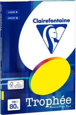 5 Intense kleuren A4 papier 80g 5x20vel Clairefontaine Trophée
