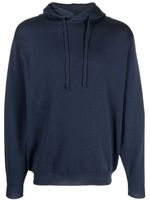 John Smedley hoodie Rae en laine vierge - Bleu