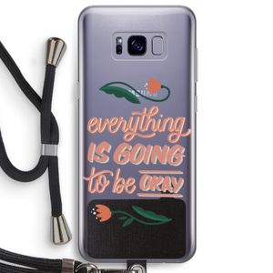 Optimistic flower girl: Samsung Galaxy S8 Plus Transparant Hoesje met koord