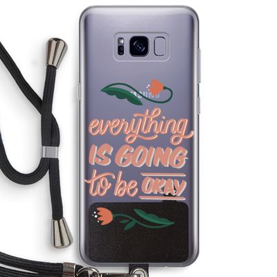 Optimistic flower girl: Samsung Galaxy S8 Plus Transparant Hoesje met koord