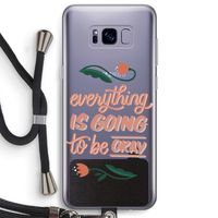 Optimistic flower girl: Samsung Galaxy S8 Plus Transparant Hoesje met koord Optimistic flower girl: Samsung Galaxy S8 Plus Transparant Hoesje met koord