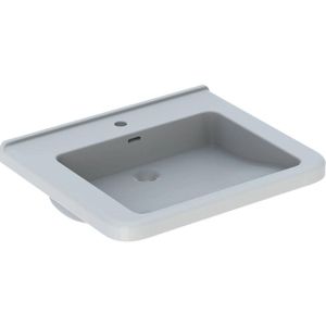 Geberit 300 Comfort Square rolstoelwastafel met kraangat met overloop 65x55x15.5cm wit s8309800000g