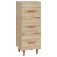 vidaXL Dressoir 34,5x34x90 cm bewerkt hout sonoma eiken