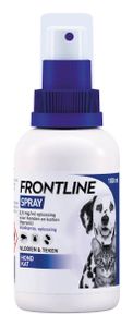 Frontline spray tegen vlooien & teken bij hond of kat 100 ml