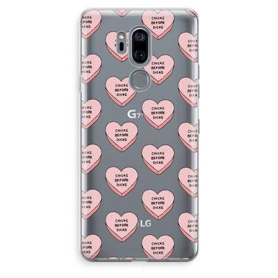 Chicks before dicks: LG G7 Thinq Transparant Hoesje
