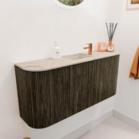 Toiletmeubel Mondiaz Joya Dlux | 93.2 cm | Meubelkleur Shadow | Faye wastafel Frappe Wasbak Midden | 1 kraangat