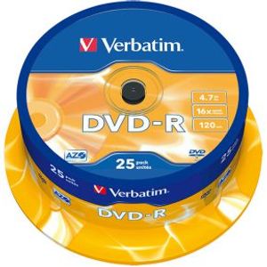 Verbatim 43667 4,7 GB DVD-R 25 stuk(s)