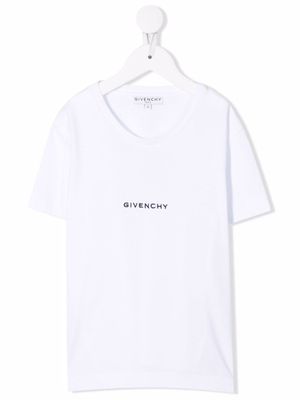 Givenchy Kids t-shirt à logo brodé - Blanc