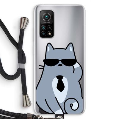 Cool cat: Xiaomi Mi 10T 5G Transparant Hoesje met koord