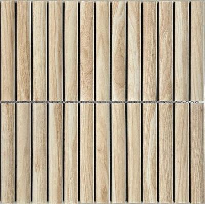 Mozaïek tegels Piano Kitkat Fingers Grenenhout Mat 29,6x29,9 - Rechthoek Wandtegels Geglazuurde porseleinen steengoed