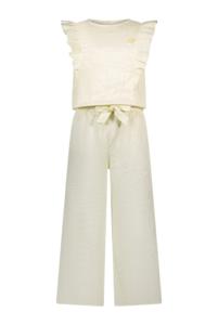 Le Chic Zomer jumpsuit meisjes Off wit - crushed satijn - Kyrola