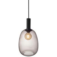 Hanglamp smokeglas 'Alton 23' Nordlux zwart smoke glas E27 fitting 230mm