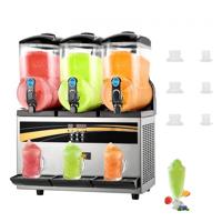 VEVOR commerciële slush-ijsmachine, 3 x 15 l slush-ijsmachine 800 W 220 V slush-ijsmachine, slush-apparaat 63 x 45 x 80 cm slushy-maker, 2 modi Intelligent LED-bedieningspaneel Slushy-maker