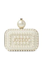 Jimmy Choo micro pochette Cloud à ornements de perles - Blanc