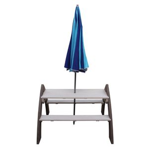 AXI Kylo Picknicktafel Grijs/wit - Parasol Blauw