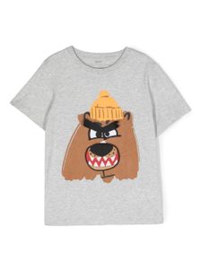 Stella McCartney Kids touch-strap appliqué cotton T-shirt - Gris