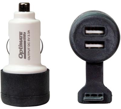 OPTIMATE O-106 dubbele USB lader auto plug, Stroomvoorziening voor de moto, 3300mA