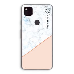 Marmer in stijl: Google Pixel 4a 5G Transparant Hoesje