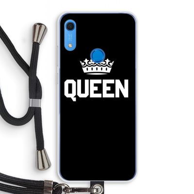 Queen zwart: Huawei Y6s Transparant Hoesje met koord