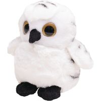 Pluche witte sneeuwuil knuffel vogel 13 cm speelgoed   - - thumbnail