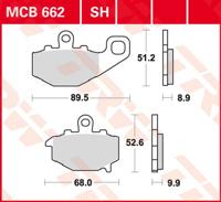TRW Remblokken, en remschoenen voor de moto, MCB662SH Sinter street
