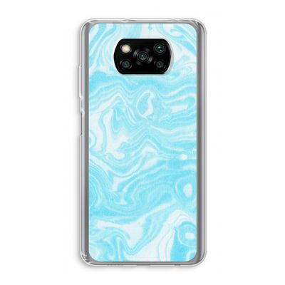 Waterverf blauw: Xiaomi Poco X3 Pro Transparant Hoesje