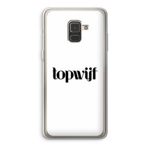 Topwijf Wit: Samsung Galaxy A8 (2018) Transparant Hoesje