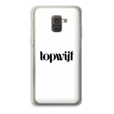 Topwijf Wit: Samsung Galaxy A8 (2018) Transparant Hoesje