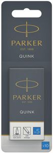 Parker Quink inktpatronen koningsblauw, blister met 10 stuks