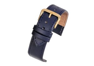 Horlogeband Universeel X103SBL Leder Blauw 20mm