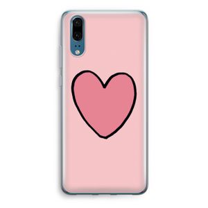 Hartje: Huawei P20 Transparant Hoesje