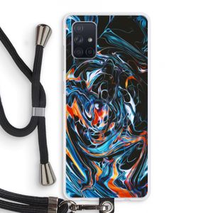 Black Unicorn: Samsung Galaxy A71 Transparant Hoesje met koord