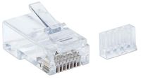 Intellinet Kabel Intellinet verpakking van 90 stuks Cat6 modulaire RJ45-stekkers UTP 3-voudige klem voor massieve draad 90 stekkers in pot 790604 Krimpcontact - thumbnail