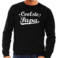 Cadeau sweater zwart met Coolste papa bedrukking voor heren 2XL  -