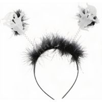 Arti Casa Diadeem Halloween Spook Kunststof Zwart/wit - thumbnail