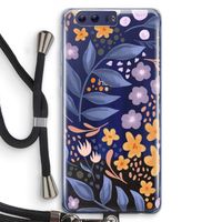 Flowers with blue leaves: Honor 9 Transparant Hoesje met koord
