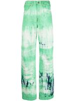 DARKPARK jean ample à imprimé tie dye - Vert