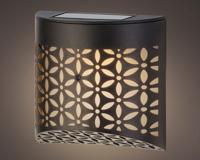 Solar wandlamp l5b11h11 cm zwart 2st - Lumineo