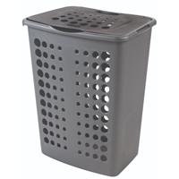 Curver victor wasmand met deksel 60l antraciet - thumbnail