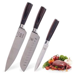 KOI Artisan® Messenset - 3 Stuks - Met Pakkahouten Handvat