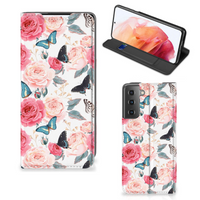 Samsung Galaxy S21 Smart Cover Butterfly Roses