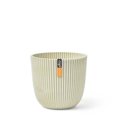 Pot bol Groove 25x23 zaagsel beige bloempot - Capi europe