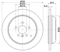 Remschijf 8DD355128601