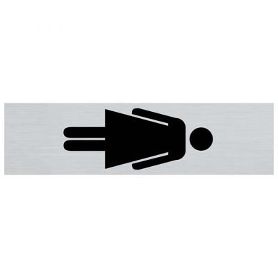 Bord Alulook Dames symbool staand - 165x44 mm zelfklevend.
